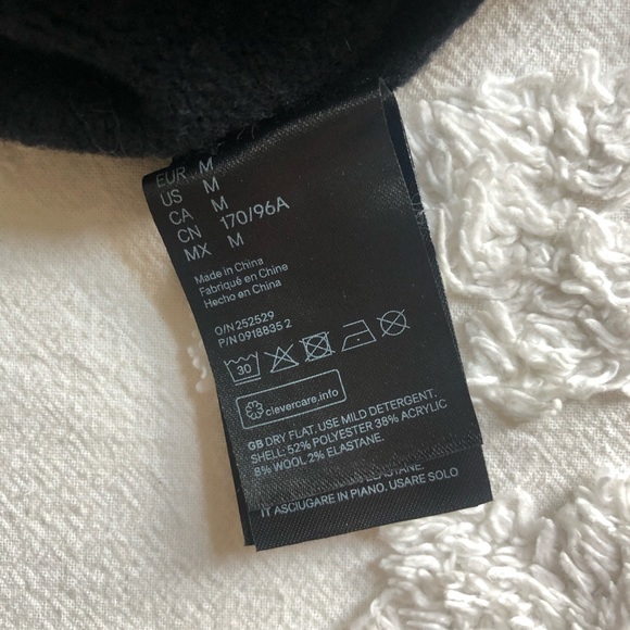 H&M wool blend black crop cami - Picture 5 of 5
